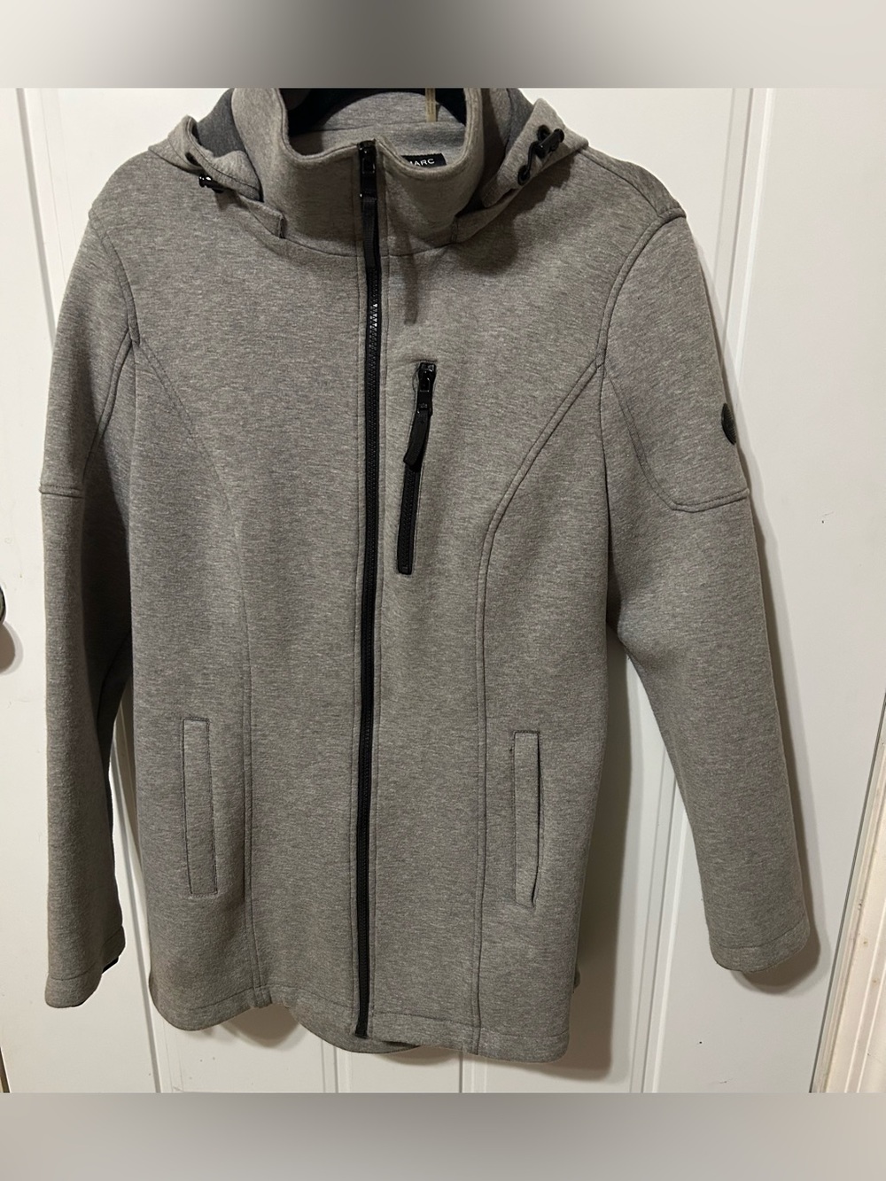 Andrew Marc Woman’s  Gray Hooded Zip Jacket